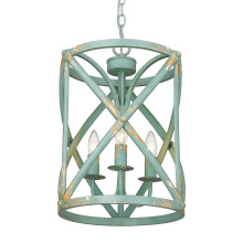 Golden 0890-3P TEAL - Golden Lighting Alcott 3-light Pendant in Antique Teal